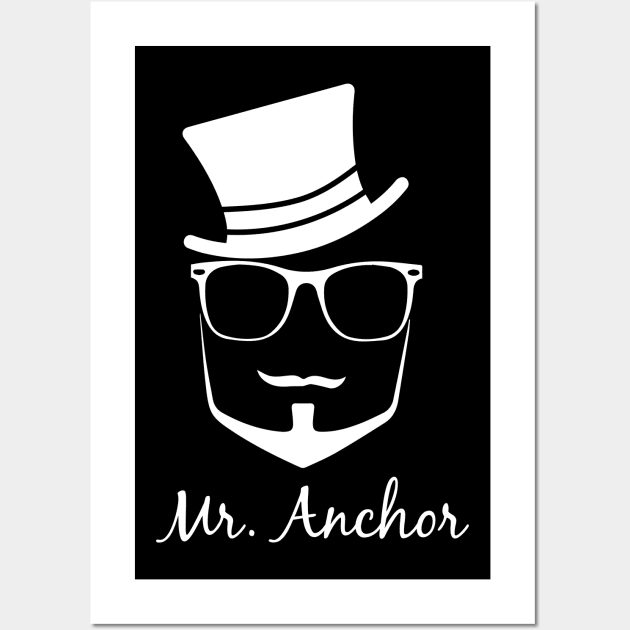 Mr Anchor Beard T-Shirt Wall Art by biNutz